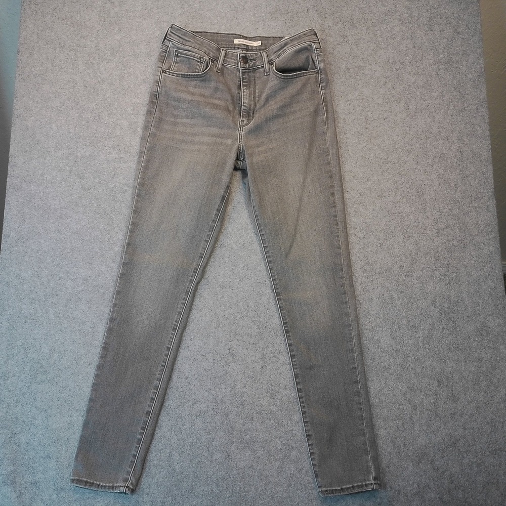 Levis 721 High Rise Skinny Jeans Gray Denim Pants Size 30